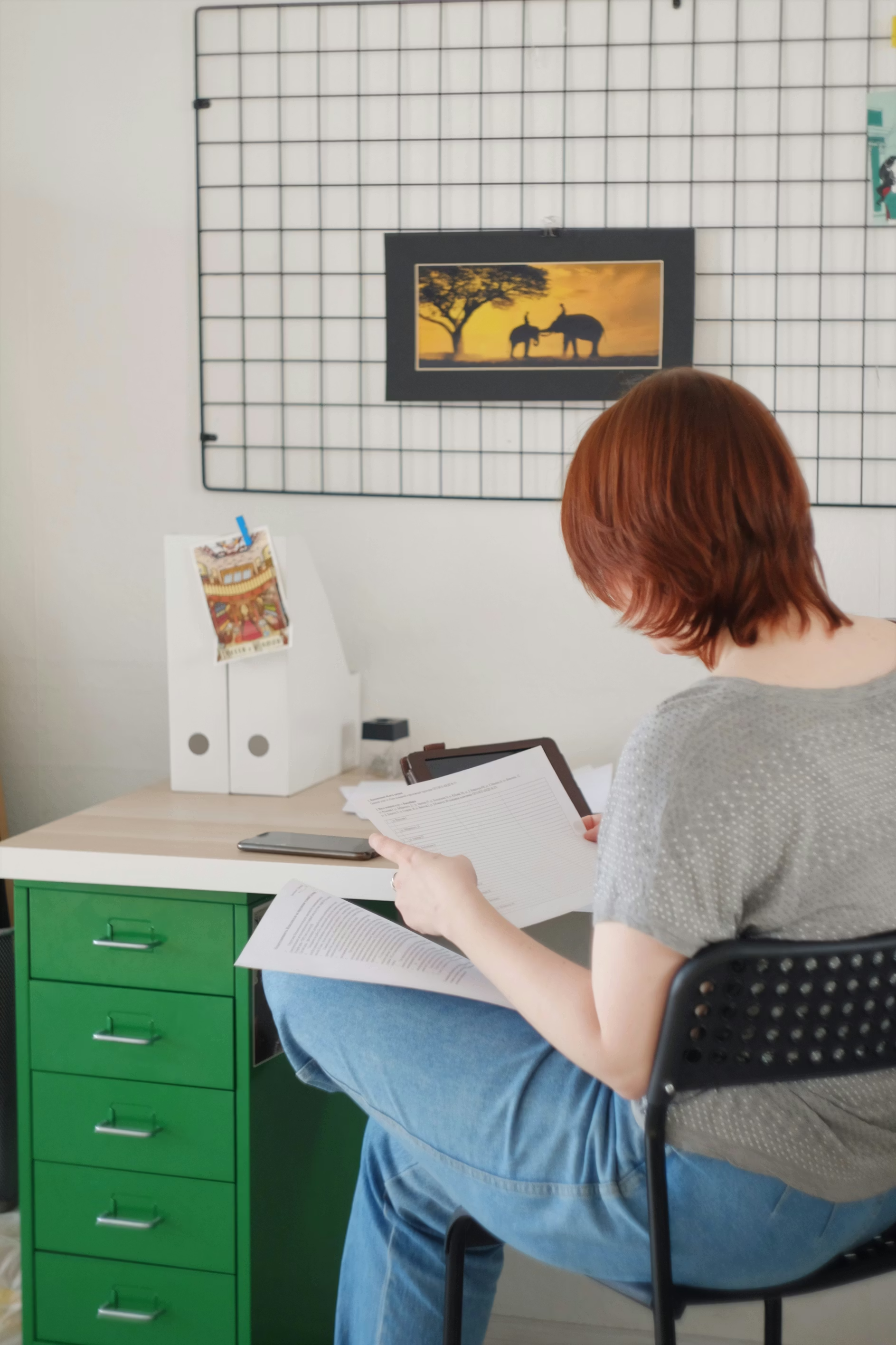 Student studying